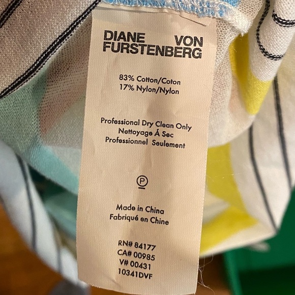 Diane Von Furstenburg Stripe Asymmetrical Top - Picture 12 of 15